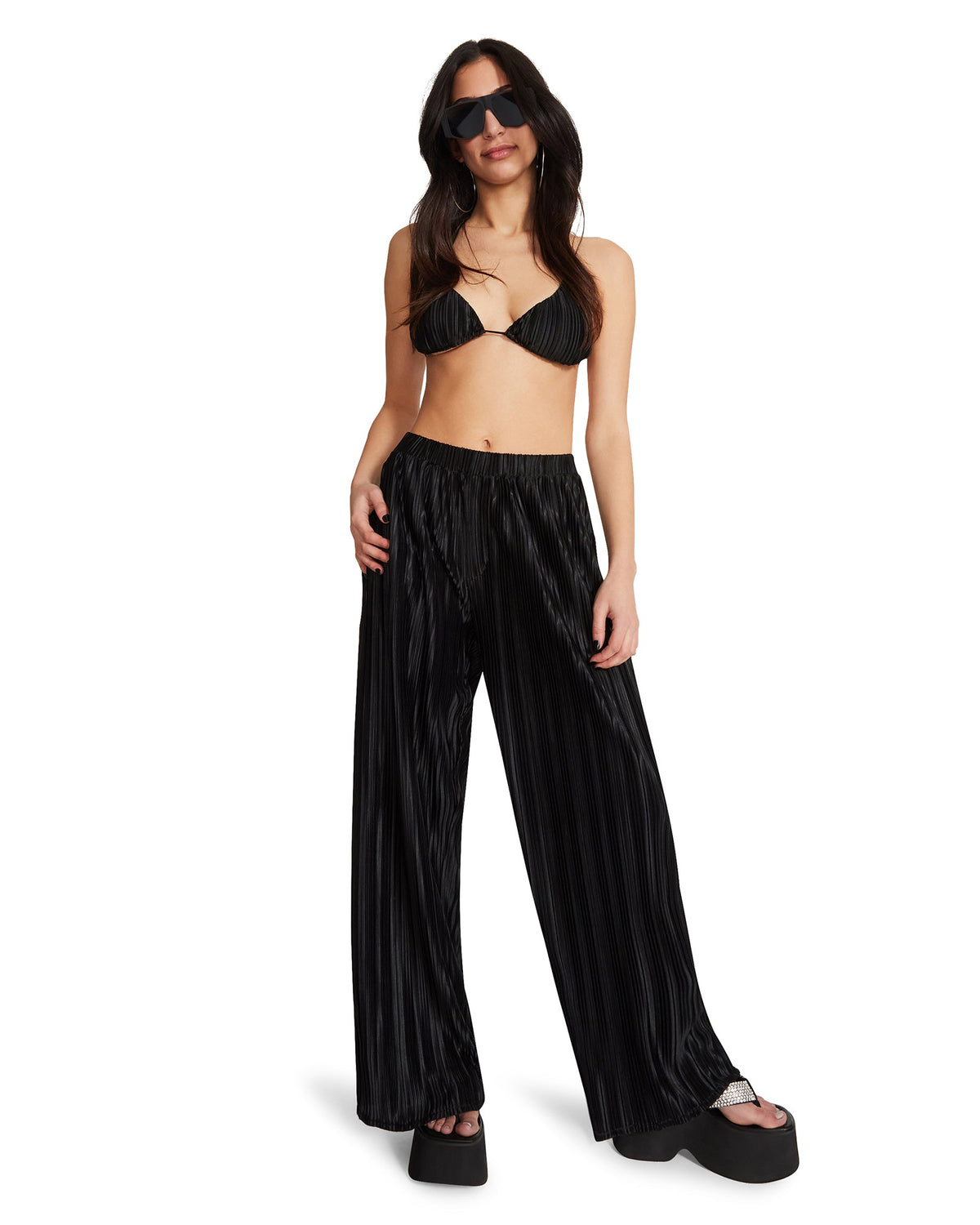 PLISSE PANT SET BLACK - SM REBOOTED