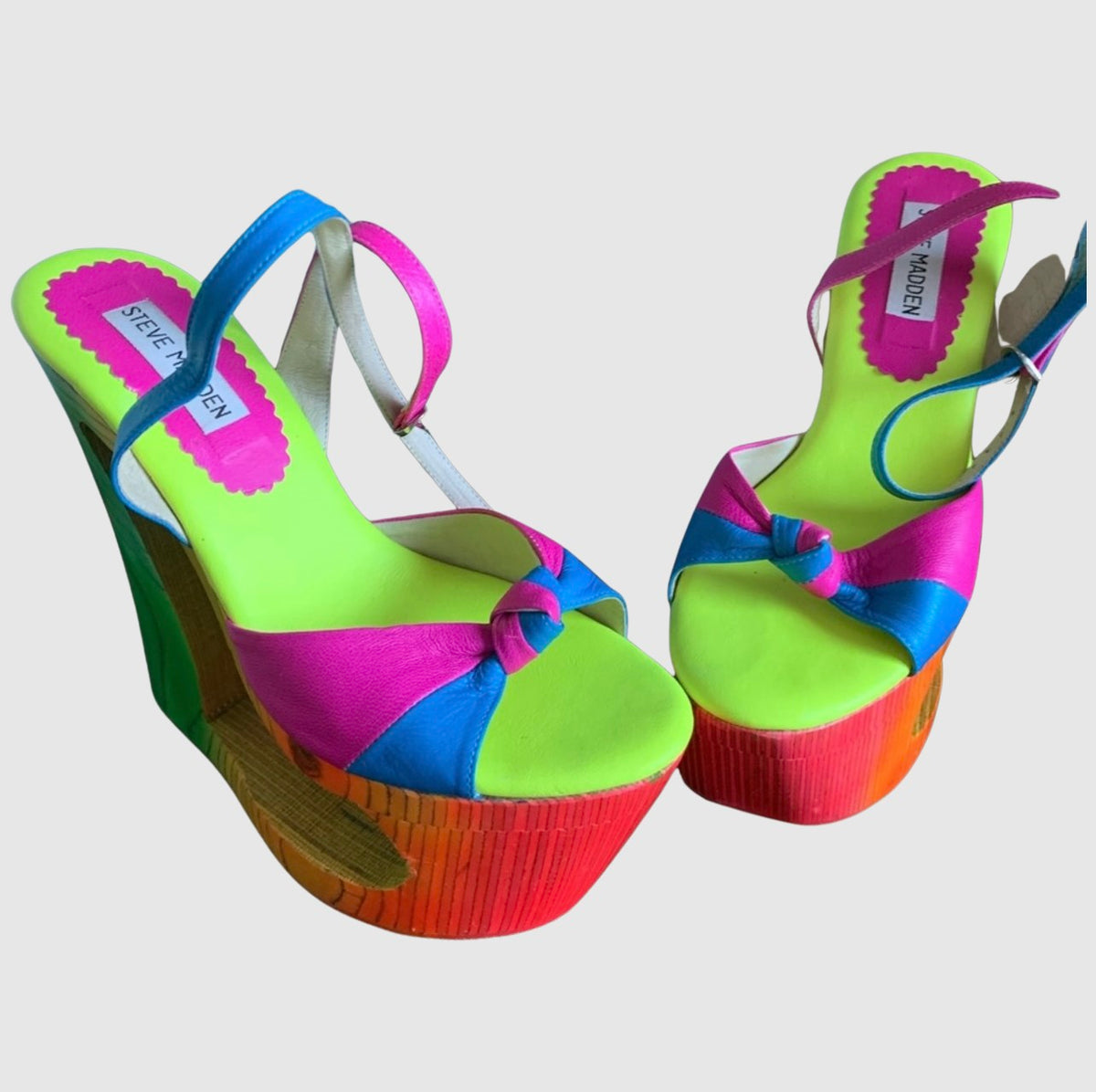 RETRO RAINBOW LEATHER PLATFORMS - SM REBOOTED