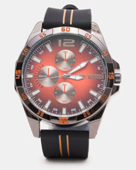 MEN'S ALLOY WATCH BLACK/RED