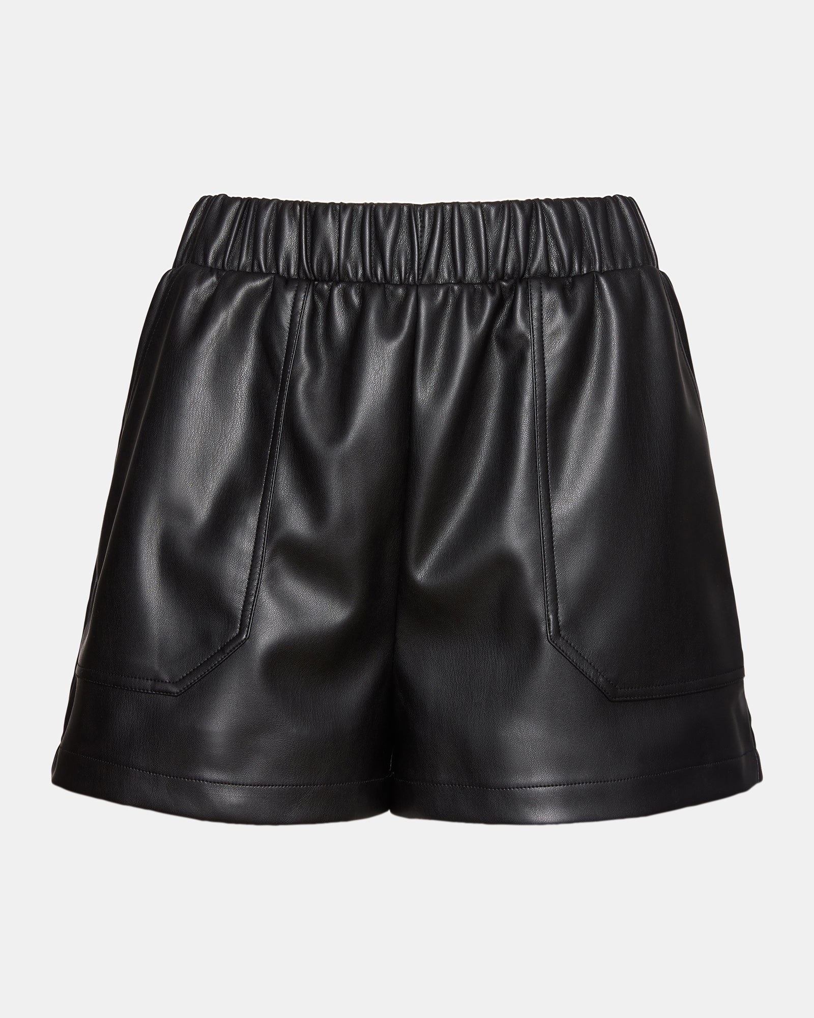 FAUX THE RECORD SHORT BLACK