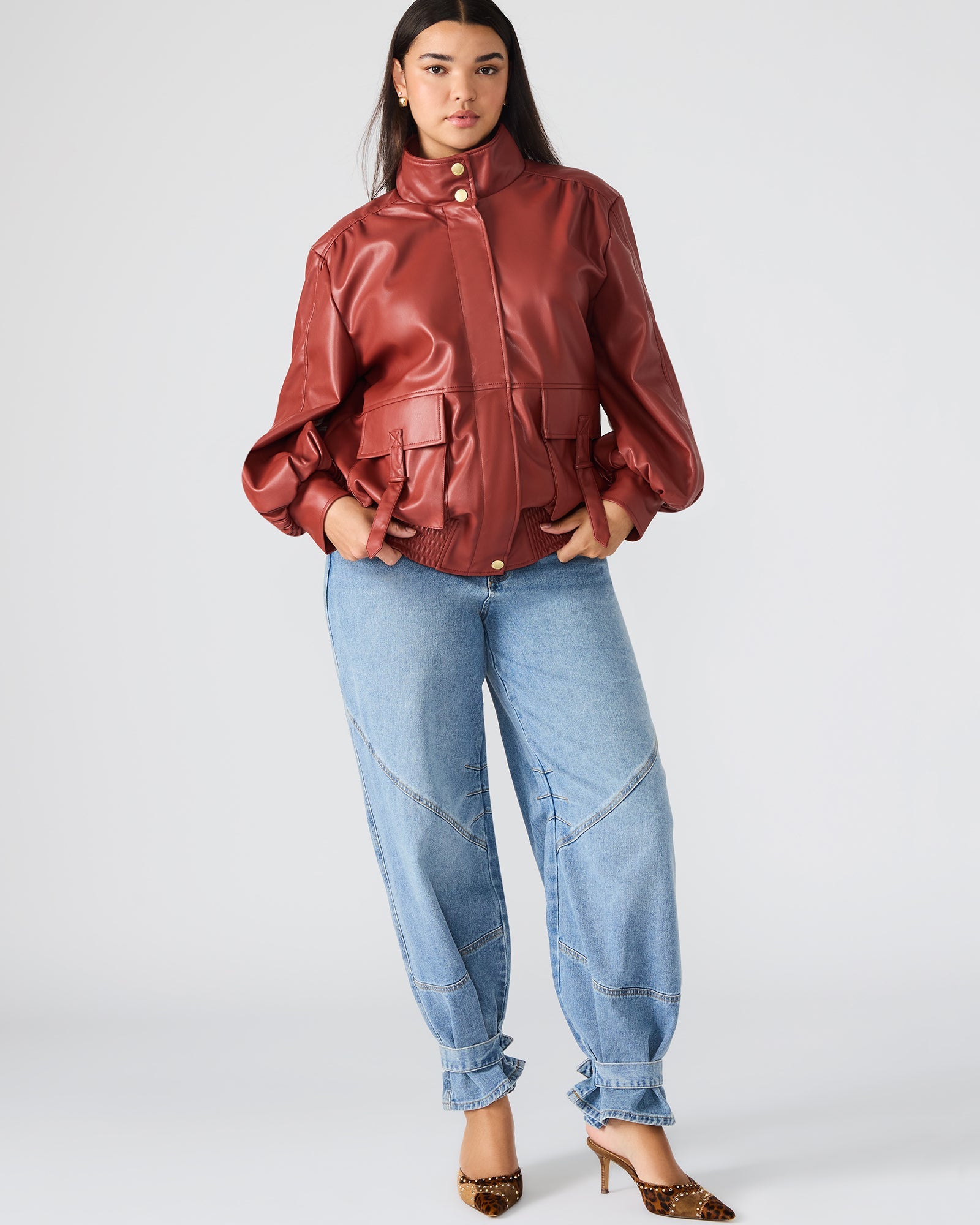 VEE JACKET DUSTY BRICK