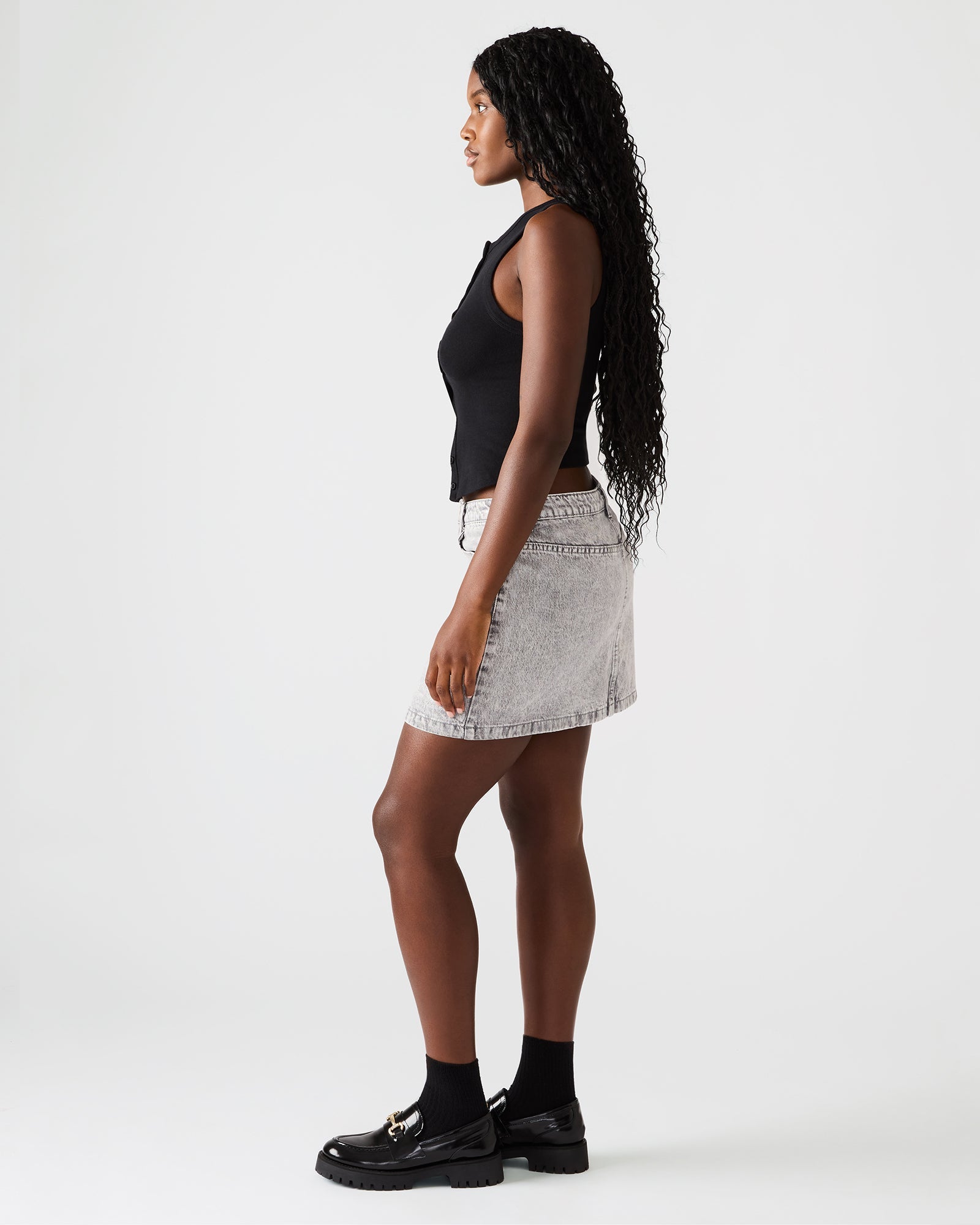 BECK SKIRT SILVER
