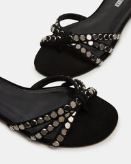 CALISSI BLACK SUEDE RHINESTONES