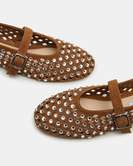 DREAMING CHESTNUT SUEDE RHINESTONES