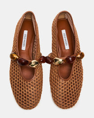 POPPIN BROWN RAFFIA